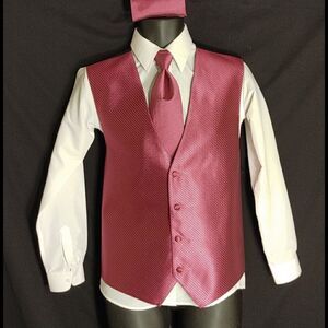 MEN'S LARR BRIO 3 PIECE FORMAL VEST & TIE SET LG